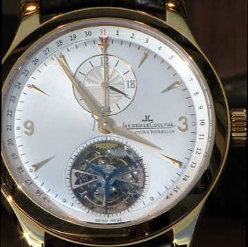 Un reloj de pulsera con tourbillon diseño de Jaeger LeCoultre. Fuente: es.wikipedia.org